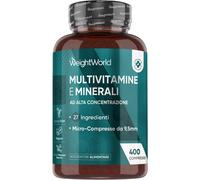 Multivitaminico Completo in 400 Compresse Vegane (+1 Anno), 27 Vitamine E Minera