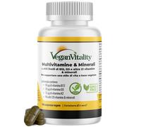 Multivitaminico Completo Vegano con Vitamina D3 K2 e B12-180 Compresse Fornitura