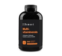 Multivitaminico, Con tutte le Vitamine e i Minerali + Inositolo, Coenzima Q10 e Luteina, 240 Compresse | 27 Micronutrienti | Per uomini e donne | Senza conservanti, non OGM, GMP | Zenement