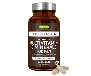Multivitaminico Metilato Completo Uomo, Integratore MTHFR con Vitamine B Attive, Licopene, Zinco e Vitamina D3. Supporta Sistema Immunitario, Energia, Cuore e Cervello. 60 compresse vegane - Igennus