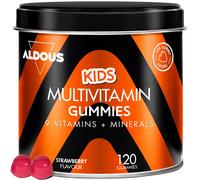 Multivitaminico per Bambini 120 Caramelle Gommose Gusto Fragola 12 Vitamine e