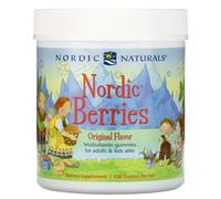 Multivitaminico per bambini ai frutti di bosco nordici, agrodolce, 120 caramelle gommose