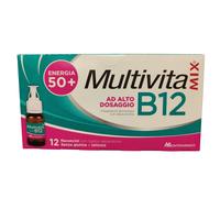 Multivitamix B12 Integratore di Vitamina B12 50+ 12 Flaconcini
