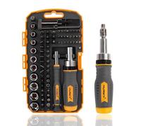 MULWARK Set di punte per cacciavite e bussole, 77 pezzi, set di cacciaviti a cricchetto con custodia, kit di attrezzi multiuso per fai da te e uso professionale, regalo per uomini, set di punte, set