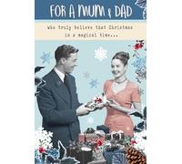 Mum & Dad, Christmas Is A Magical Time... - Biglietto di Natale divertente per mamma e papà