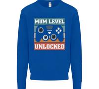 Mum Level Unlocked New Mommy Baby Born Uomo Sweatshirt Jumper