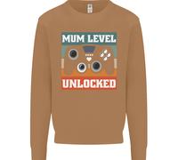 Mum Level Unlocked New Mommy Baby Born Uomo Sweatshirt Jumper