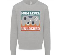 Mum Level Unlocked New Mommy Baby Born Uomo Sweatshirt Jumper