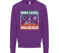 Mum Level Unlocked New Mommy Baby Born Uomo Sweatshirt Jumper