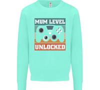 Mum Level Unlocked New Mommy Baby Born Uomo Sweatshirt Jumper