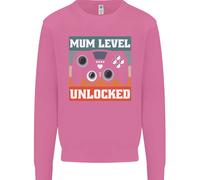 Mum Level Unlocked New Mommy Baby Born Uomo Sweatshirt Jumper