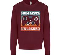 Mum Level Unlocked New Mommy Baby Born Uomo Sweatshirt Jumper
