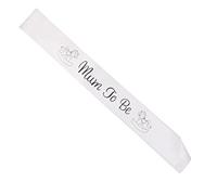 Mum To Be' Iscritto Baby Shower Sash Partito Fascia - Bianca