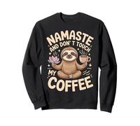Mum Yoga Coffee Funny Namaste Saying Design Festa Mama Felpa