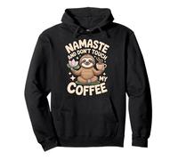 Mum Yoga Coffee Funny Namaste Saying Design Festa Mama Felpa con Cappuccio