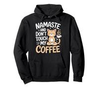 Mum Yoga Coffee Funny Namaste Saying Design Festa Mama Felpa con Cappuccio