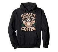 Mum Yoga Coffee Funny Namaste Saying Design Festa Mama Felpa con Cappuccio
