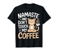 Mum Yoga Coffee Funny Namaste Saying Design Festa Mama Maglietta