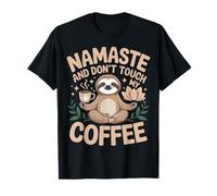 Mum Yoga Coffee Funny Namaste Saying Design Festa Mama Maglietta