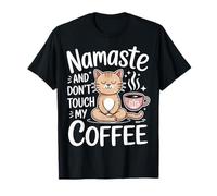 Mum Yoga Coffee Funny Namaste Saying Design Festa Mama Maglietta
