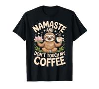 Mum Yoga Coffee Funny Namaste Saying Design Festa Mama Maglietta