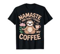 Mum Yoga Coffee Funny Namaste Saying Design Festa Mama Maglietta