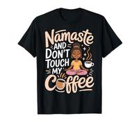 Mum Yoga Coffee Funny Namaste Saying Design Festa Mama Maglietta