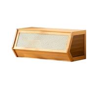 MumaHome Scaffale a Pila Modulare, Libreria a Cubi in Bambù, Contenitore impirabile per Salotto, Cucina, Camera da letto, 70x30x31cm, colore Legno Naturale