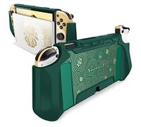 Mumba Custodia Dockable per Nintendo Switch OLED 2021, [Blade Serie] Accessori Cover Protettiva Grip TPU Compatibile con Nintendo Switch OLED e Joy-Con Controller (Verde)