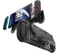 Mumba Titan Cover per Nintendo Switch 2 Compatibile con Dock con Supporto Ribaltabile, Cover Ergonomica con Impugnatura - Contiene 5 Schede di Gioco + 2 Schede TF, Sgancio Rapido Joy-Con (Nero)