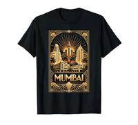 Mumbai Art Deco Skyline India Travel Uomo Donna Maglietta
