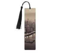 Mumbai City of Dreams Segnalibro in legno per uomini donne insegnanti regalo vintage fatto a mano segni di libri per leggere pagine marcatori da appendere etichette regalo ornamenti segnalibri in