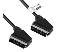 mumbi 07480 - enchufe de euroconector scart cable de 21 pines a macho de 21 pines, 1,40 m
