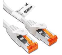 mumbi 10513 Cat.6 FTP Cavo di Rete Ethernet Patch con connettori RJ-45 1.00m, Bianco (1x)