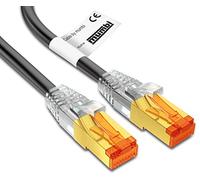 mumbi 23534 Cat.7 S/FTP Cavo di Rete Grezzo LAN Ethernet Patch con connettori RJ-45 3.00m, Nero (1x)