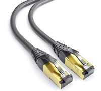 mumbi 28254 Cat.8 F/FTP Cavo di Rete grezzo LAN Ethernet Patch con connettori RJ-45 3.00m, nero