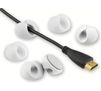 mumbi - 6 cavi guida per la scrivania / set di 6 Gestione dei cavi del computer in bianco