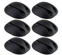 mumbi 6X 2 Guide per Cavi per Desktop/Set di 6 Gestione dei Cavi del Computer in Nero