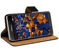 Mumbi Borsa In Vera Pelle Bookstyle Compatibile Con Samsung Galaxy A5 (2016), Nero