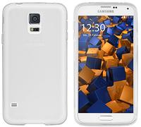 mumbi Custodia compatibile con Samsung Galaxy S5/S5 Neo, chiaro bianco