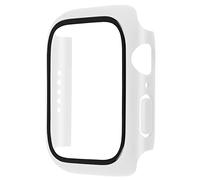 mumbi Custodia protettiva in vetro temperato compatibile con Apple Watch serie 8 7, 45 mm, trasparente