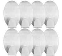 mumbi Porta asciugamani in acciaio inossidabile autoadesivo ovale (8 pezzi)