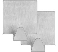 mumbi Porta asciugamani in acciaio inossidabile autoadesivo piazza (2 pezzi)