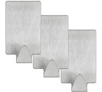 mumbi Porta asciugamani in acciaio inossidabile autoadesivo rettangolare (3 pezzi)