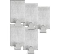 mumbi Porta asciugamani in acciaio inossidabile autoadesivo rettangolare (5 pezzi)