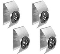 mumbi Porta asciugamani Morsetto asciugamano in acciaio inossidabile autoadesivo ovale (4 pezzi)