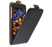 Mumbi PREMIUM Custodia in vera pelle compatibile con iPhone 6 6s, nero