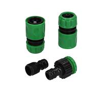 mumbi Set di 4 connettori per Tubi/Tubo, 2 attacchi rapidi, 1 Raccordo filettato Esterno da 1/2", 1 Raccordo filettato Interno da 1/2"-3/4"