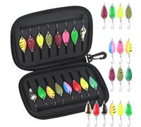 MumdoYAL 16 Pezzi Esche Artificiali Spinning, 2.5g/3.5g/5g Spoon Trout Area, Pesca Spinning Con Scatola Portaoggetti, Adatto per zanders, trota e altre specie