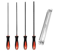 MumdoYAL 4 pezzi affila catena motosega con manico, lima motosega, Lima con Manico 3,2mm, 4,0 mm, 4,8 mm, 5,5 mm, per appassionati del fai da te e professionisti
